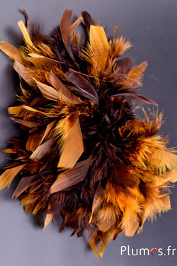 Coq mèche -10 cm - café-or aztèque